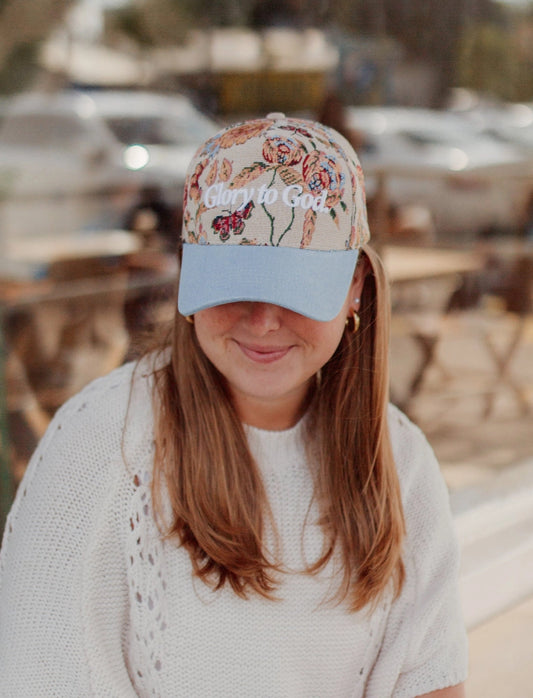 Floral Glory to God Trucker Hat