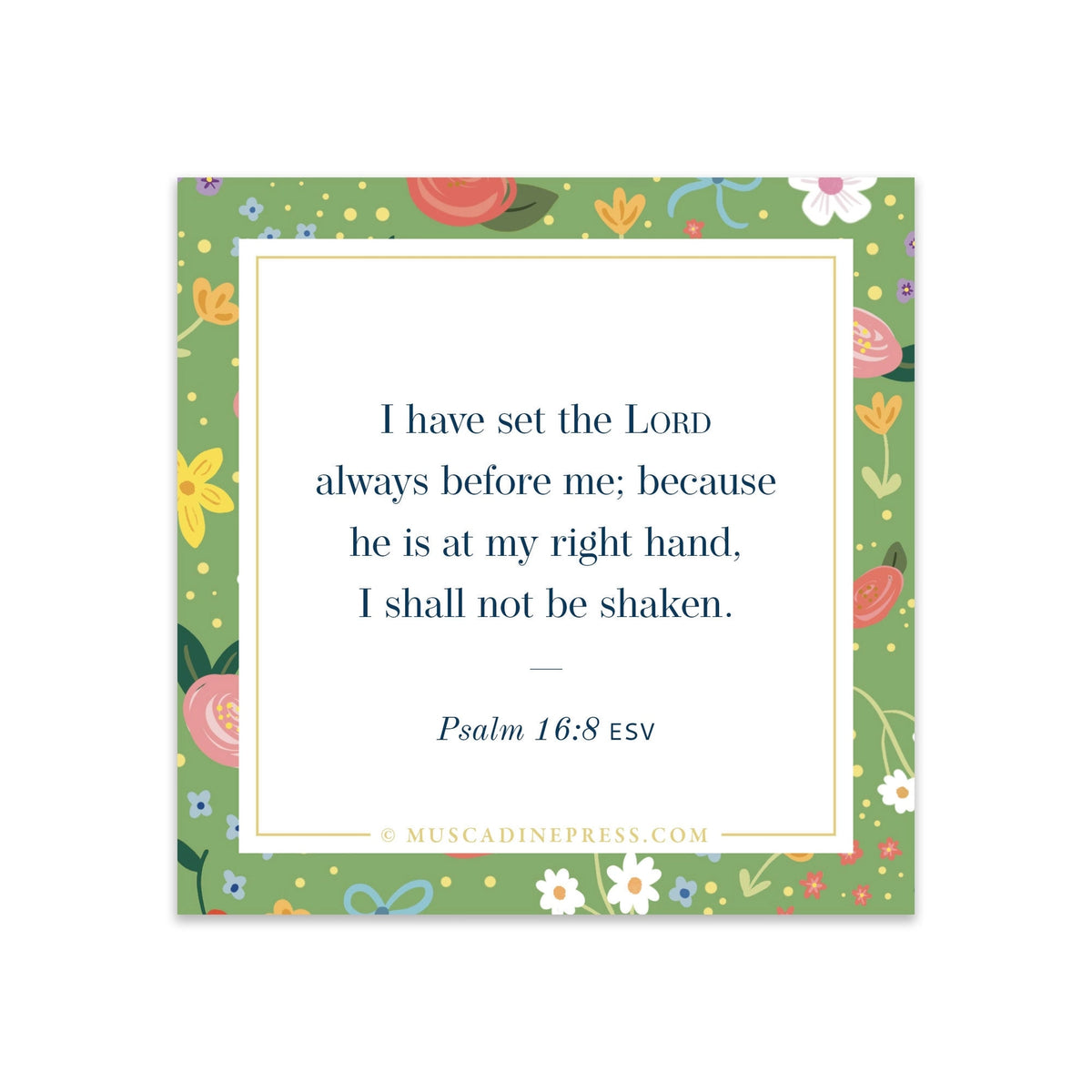 I Will Not Be Shaken Scripture Cling