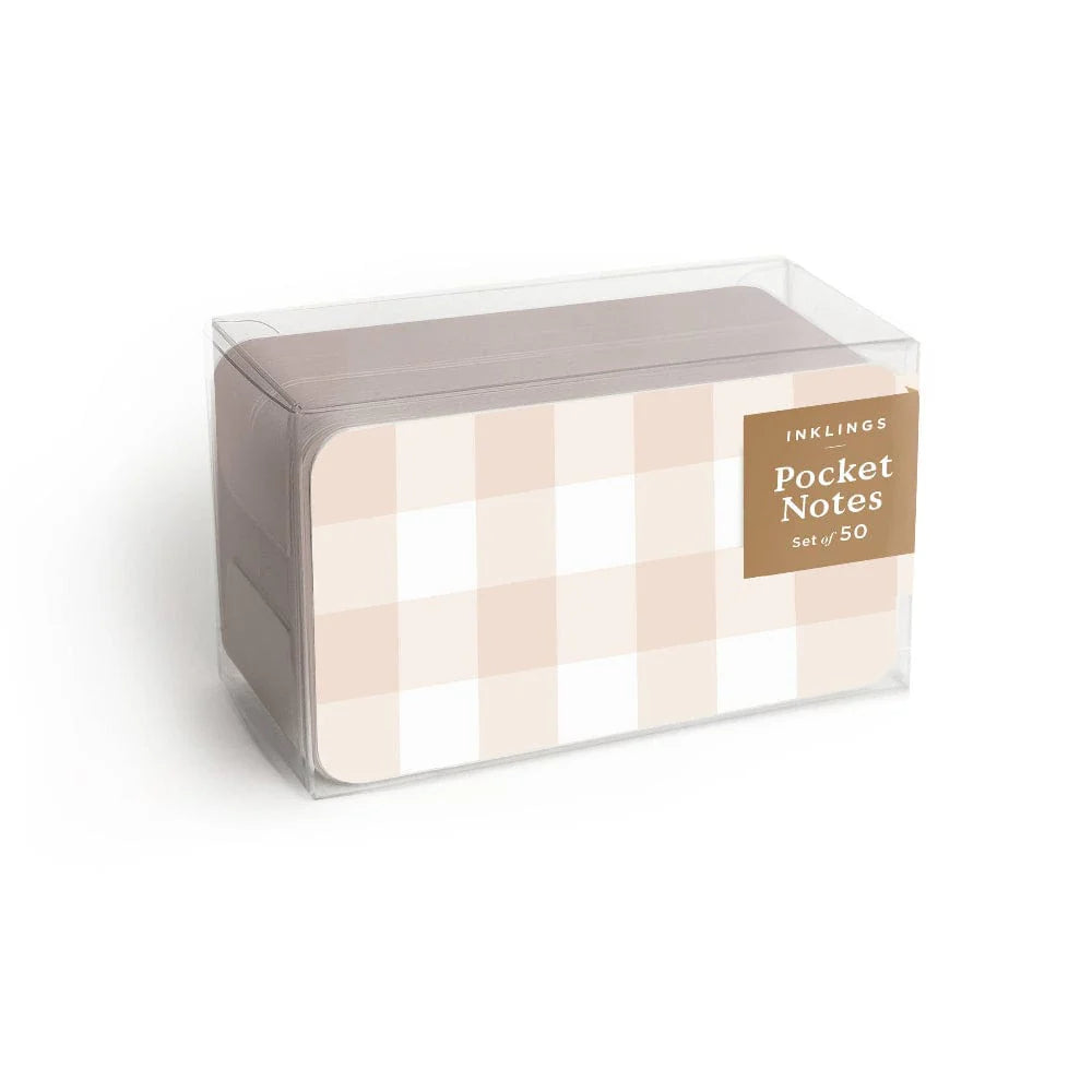 Pocket Notes - Tan Gingham