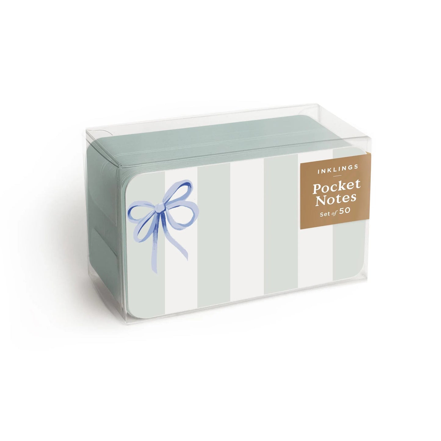 Pocket Notes - Blue Bow Stripes