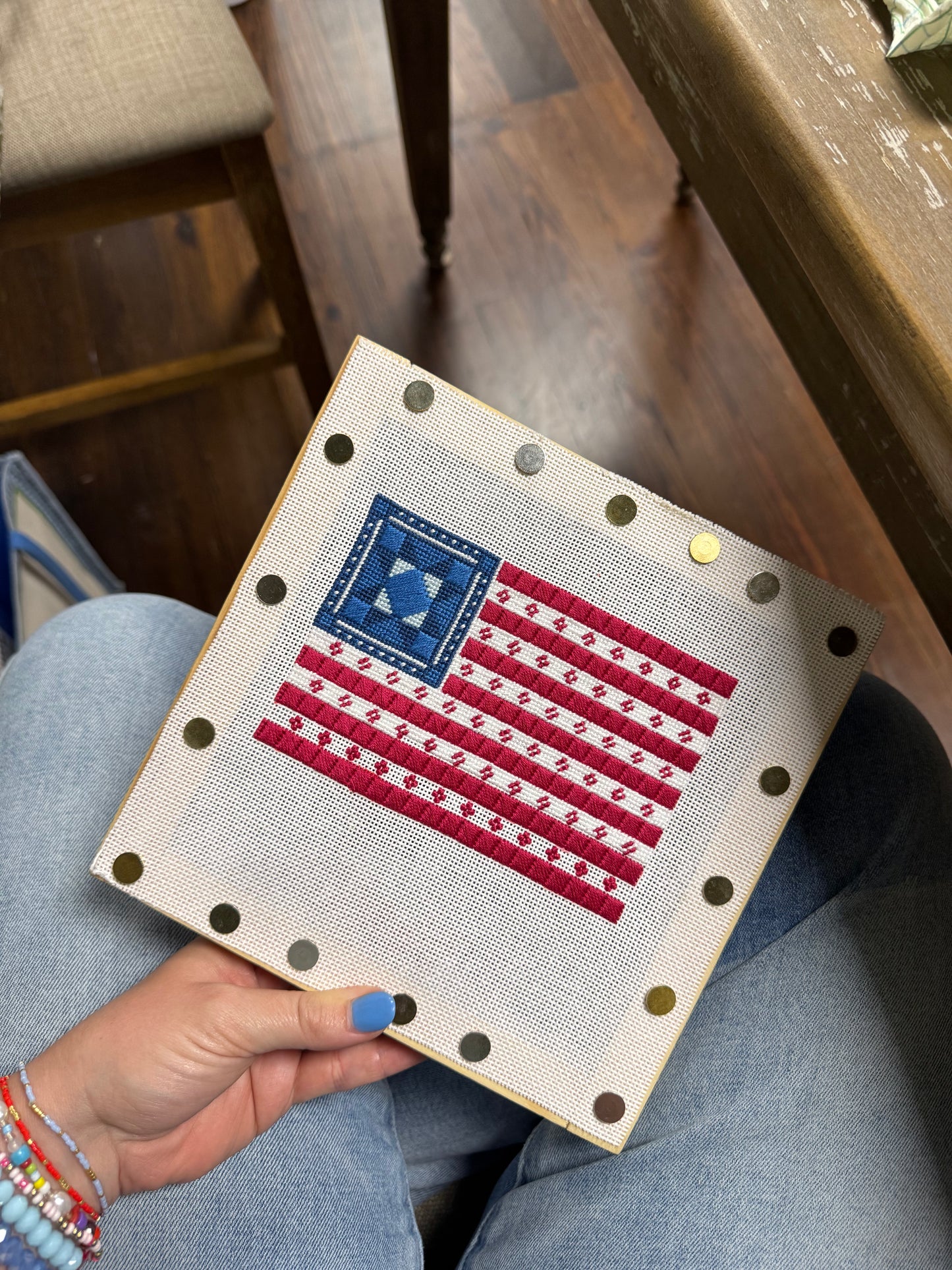 Quilt Flag Needlepoint Canvas