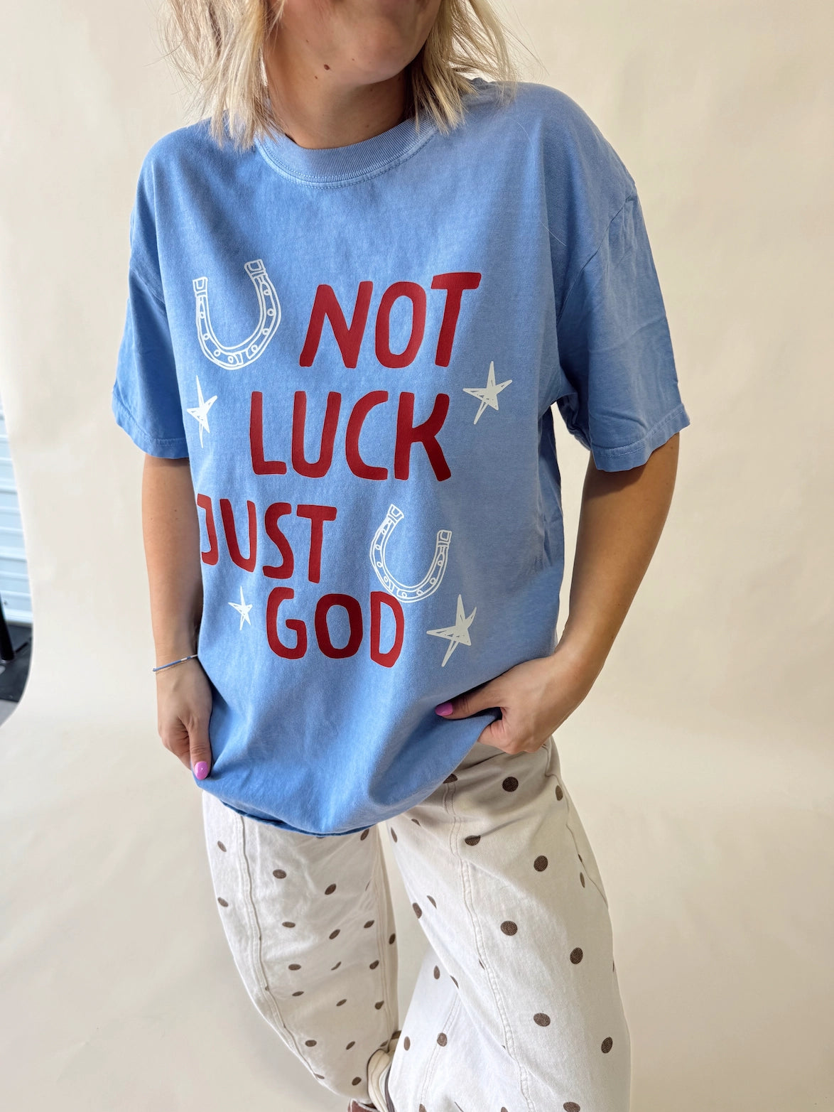 Not Luck Just God Graphic Tee
