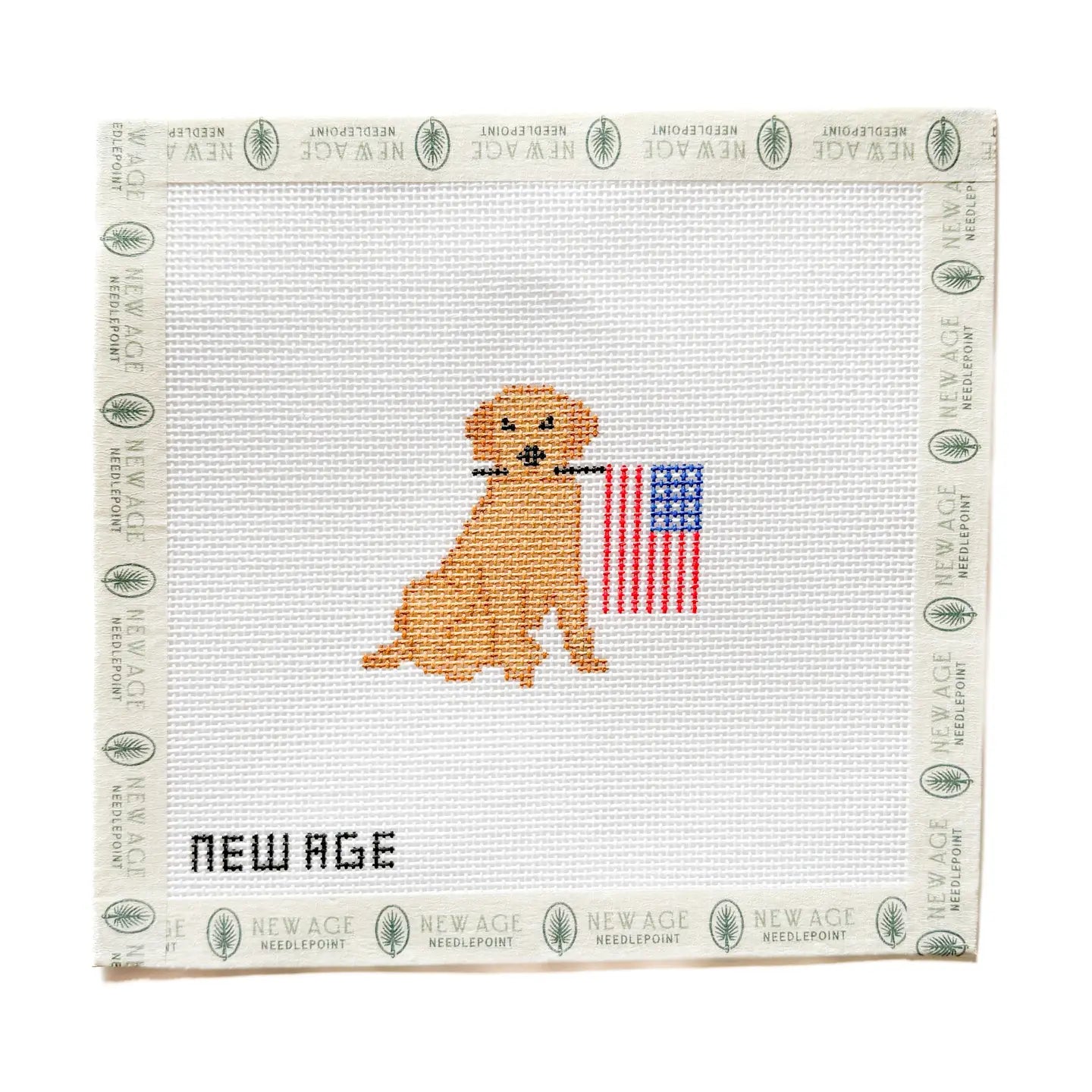 Patriotic Golden Retriever Canvas