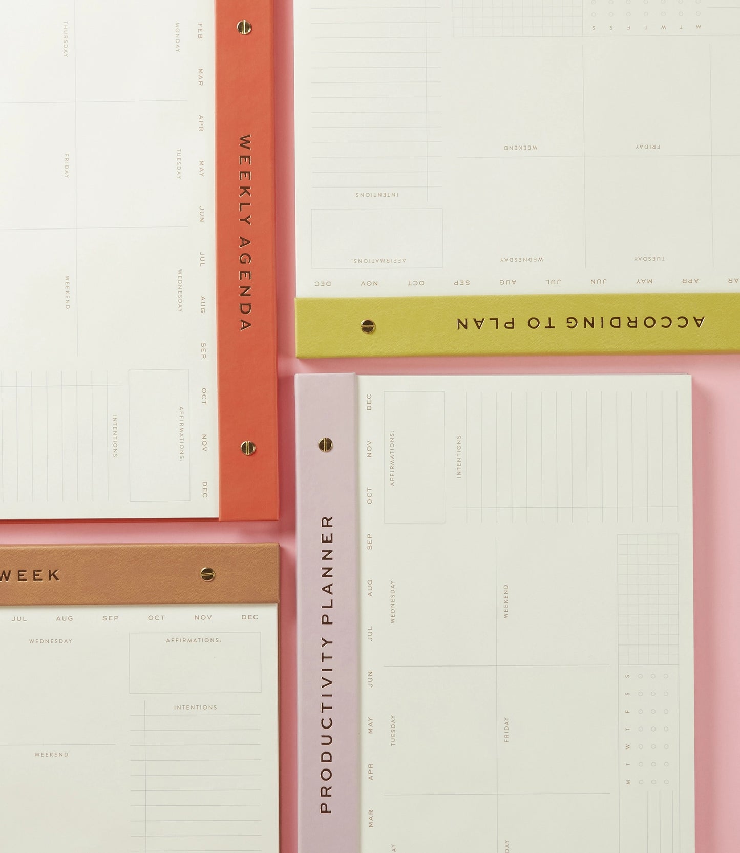 Weekly Post Bound Notepad - Camel