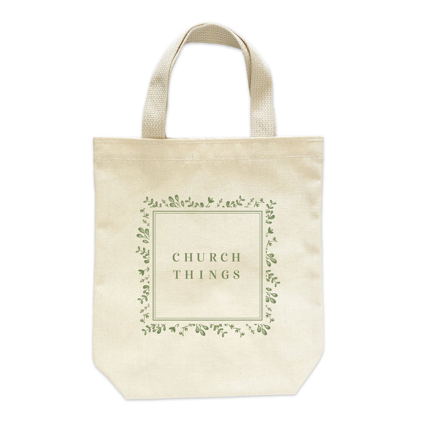 Church Things Bible Tote Bag, Green