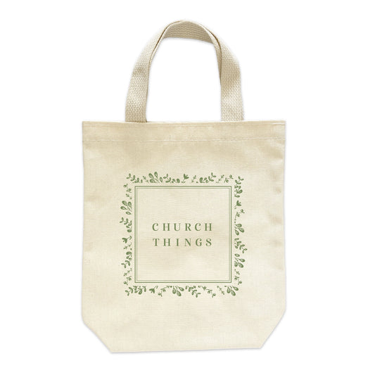 Church Things Bible Tote Bag, Green