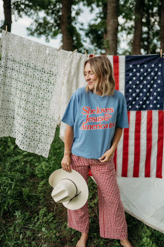 Loves Jesus & America Too Bold Tee