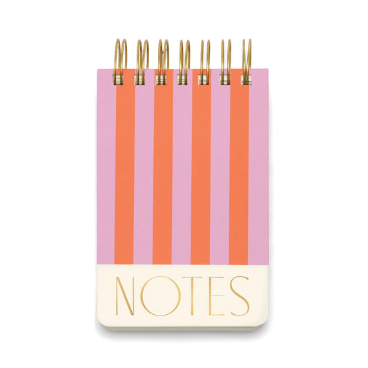 Chunky Twin-Wire Notepad - Pink Stripe
