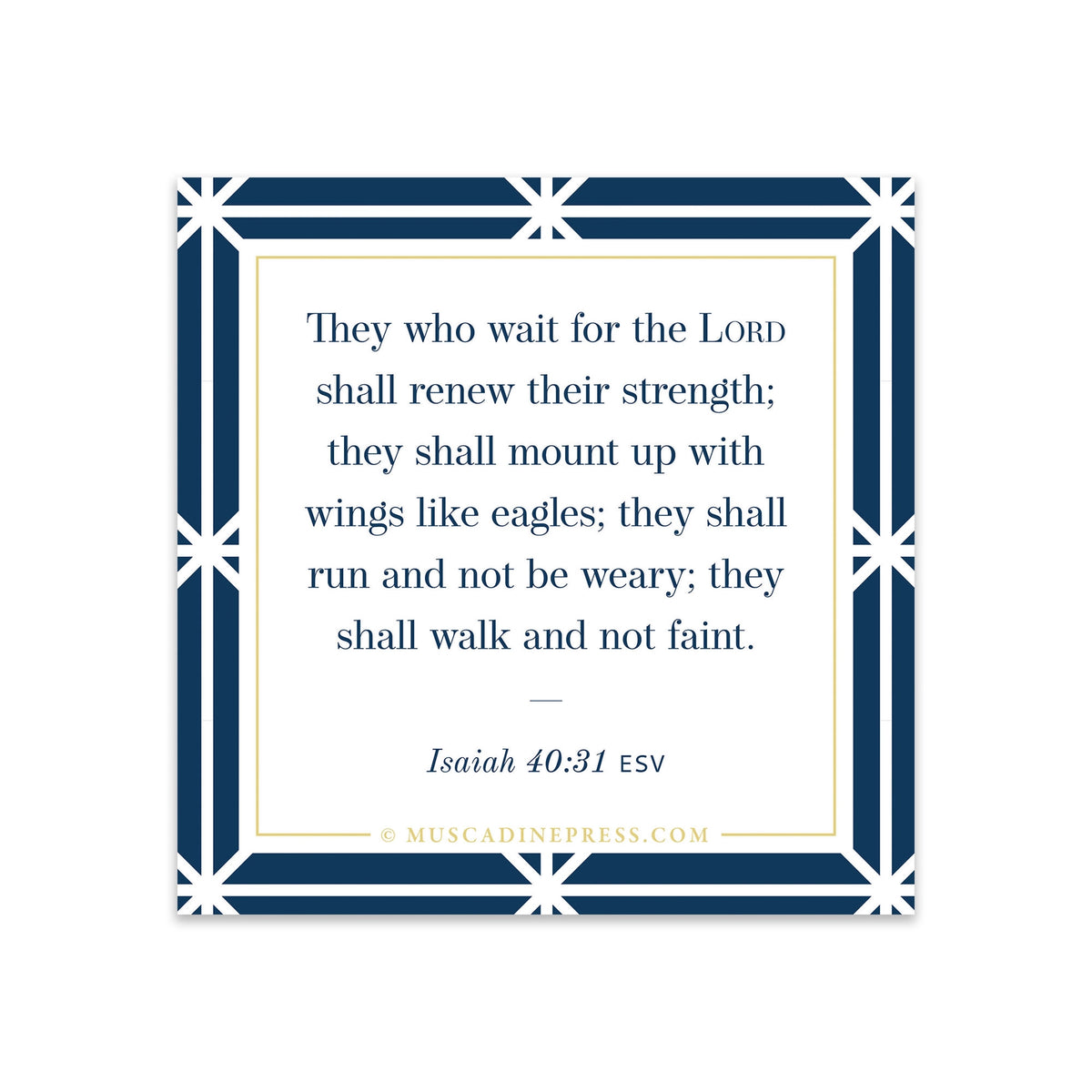Wait for the Lord Scripture Cling