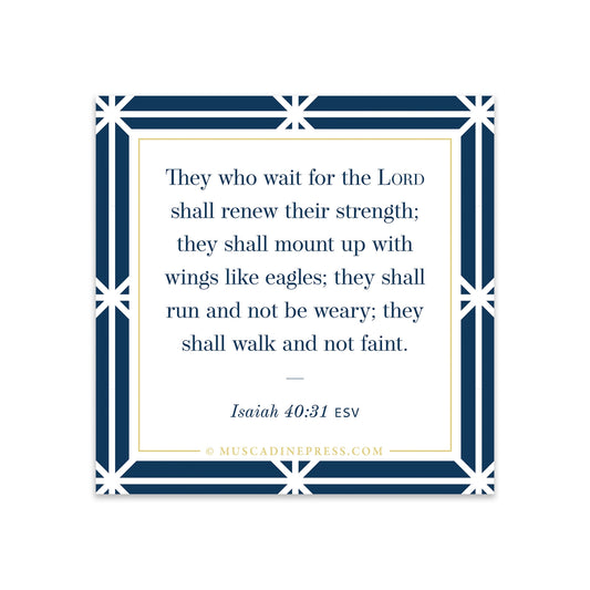 Wait for the Lord Scripture Cling