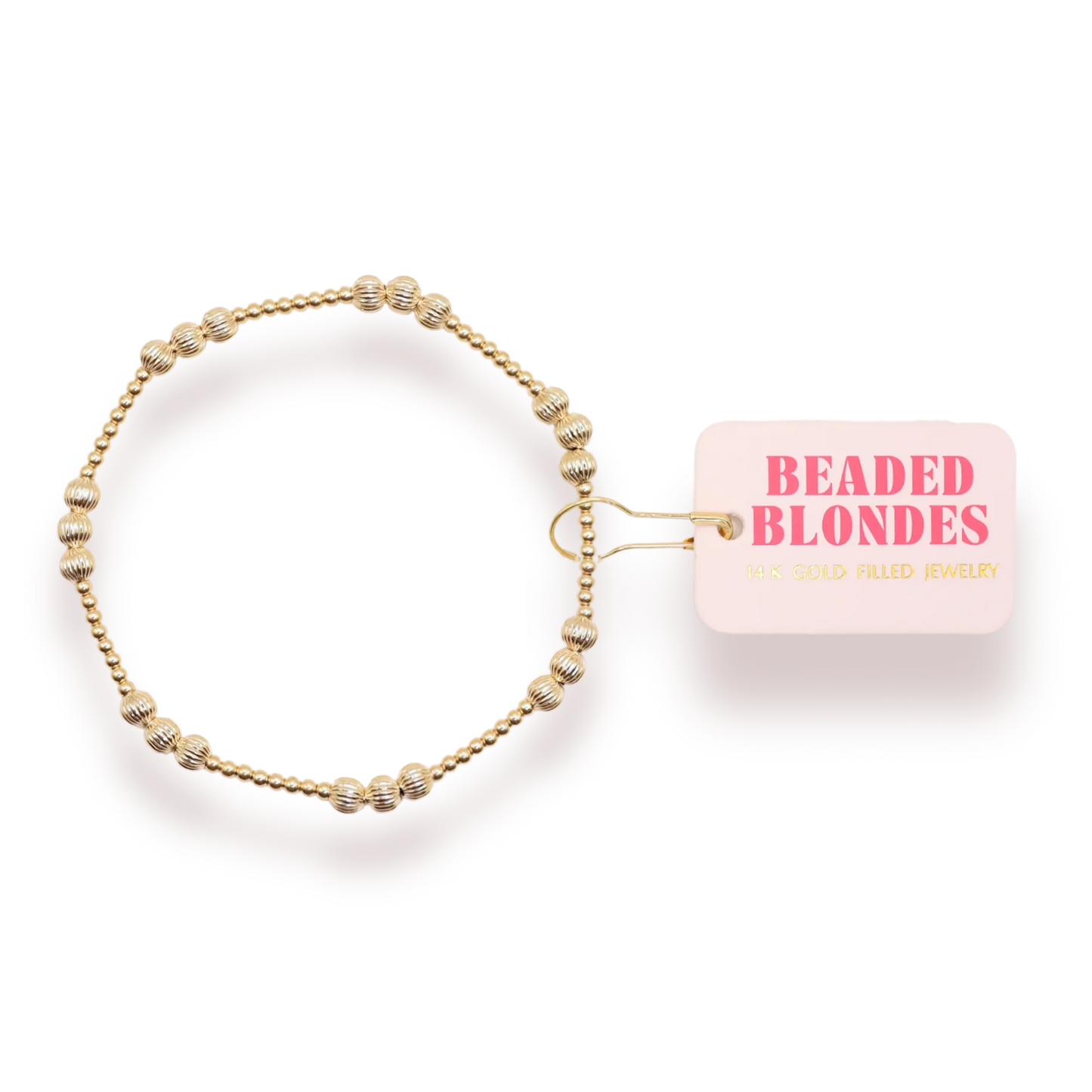 ILY Gold Fluted Bracelet