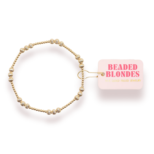 ILY Gold Fluted Bracelet