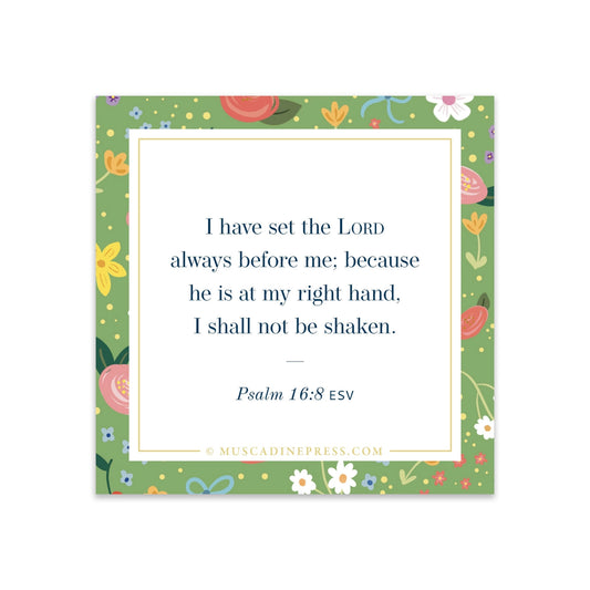 I Will Not Be Shaken Scripture Cling