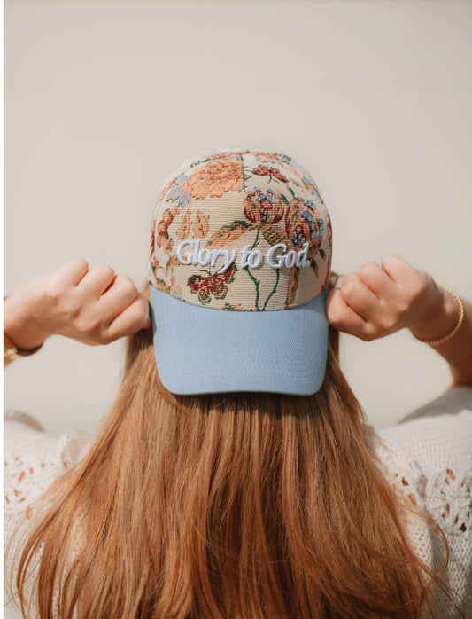 Floral Glory to God Trucker Hat