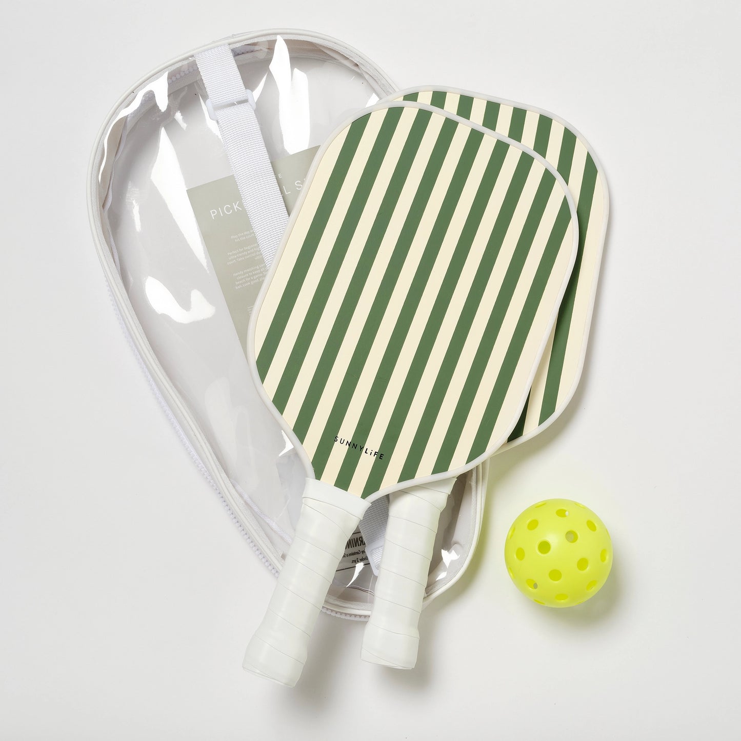 Pickleball Set The Vaycay Olive Stripe