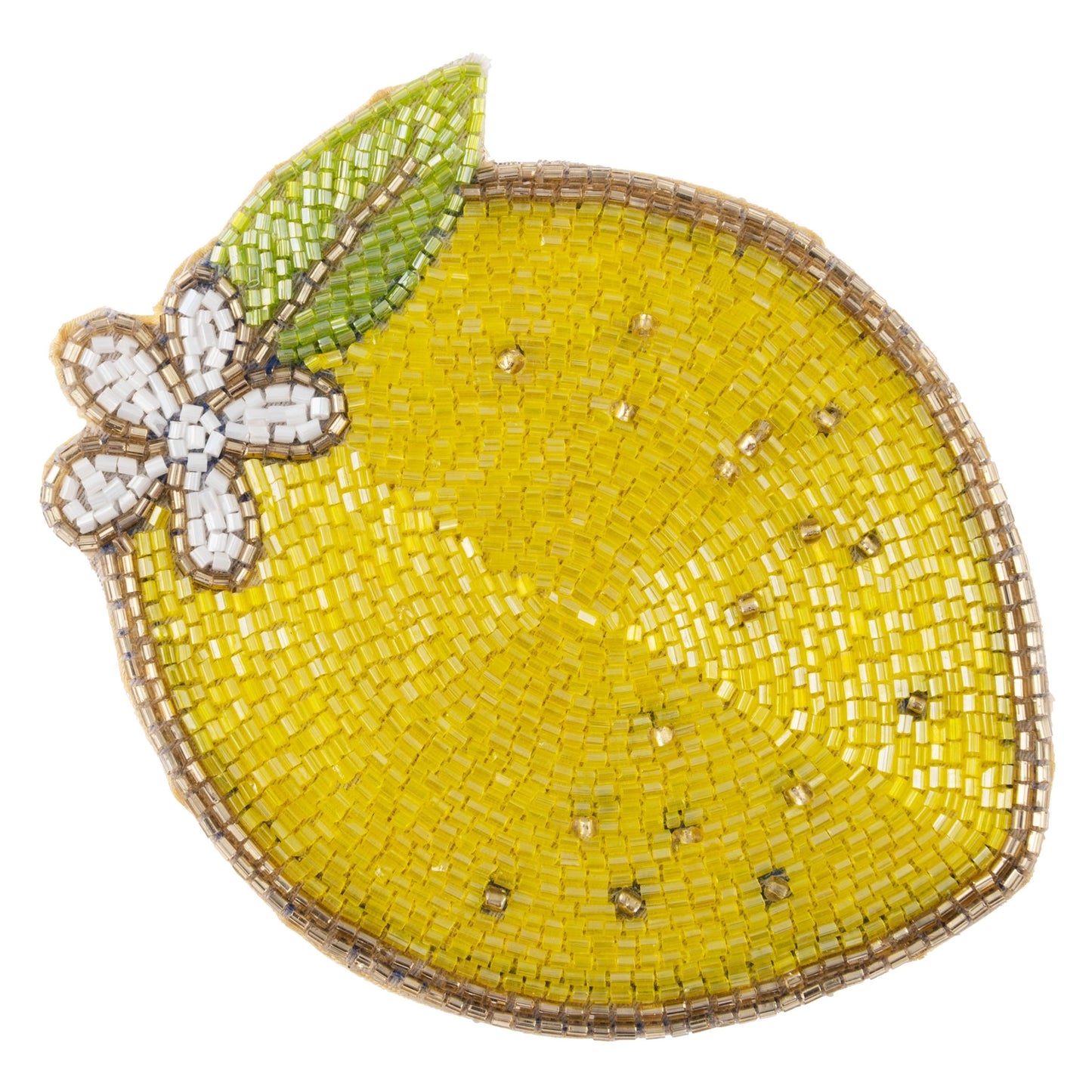 Beaded Lemon Coaster Set