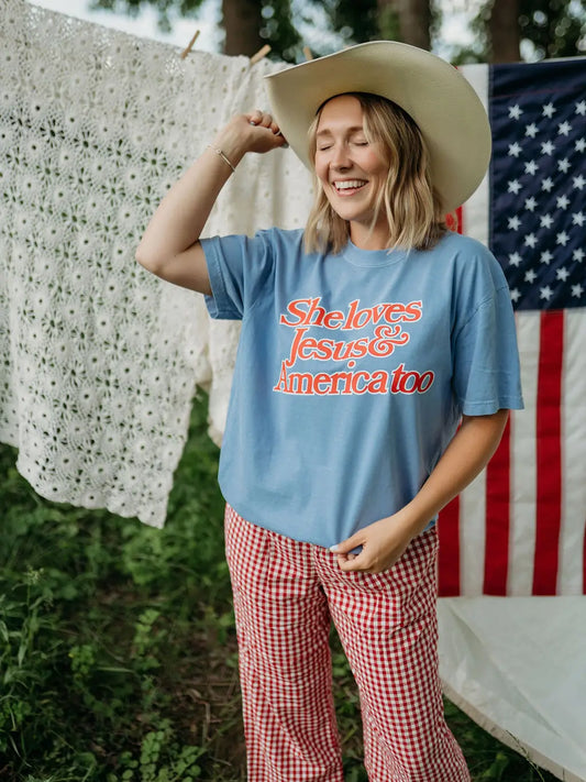 Loves Jesus & America Too Bold Tee
