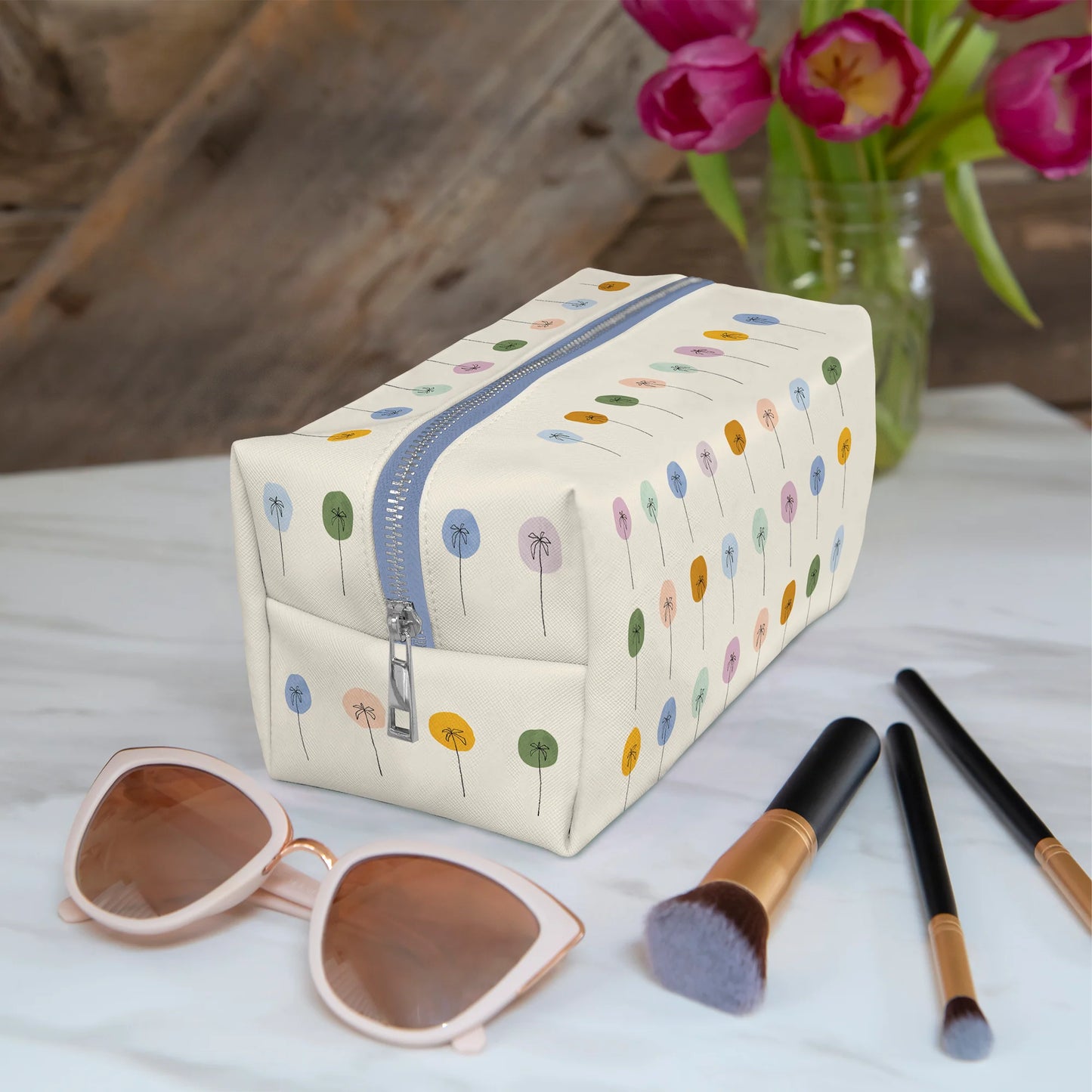 Dotted Palms Cosmetic Pouch