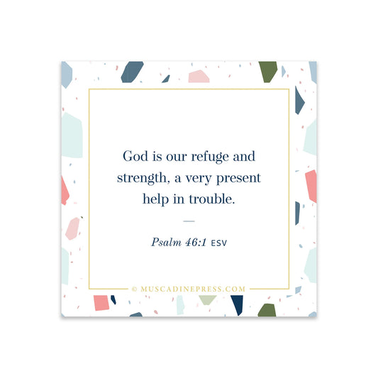 God is Our Refuge Scripture Cling