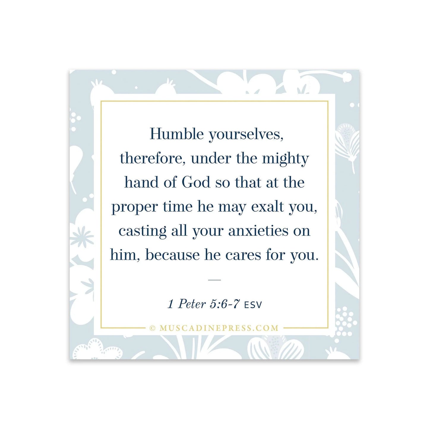 Cast your Anxieties on Him Scripture Cing