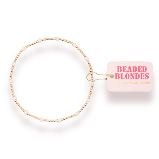 Dainty Poppi Bracelet, White