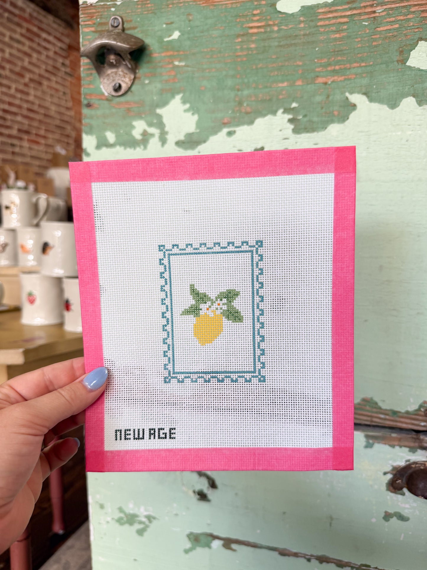 Lemon Stamp Canvas