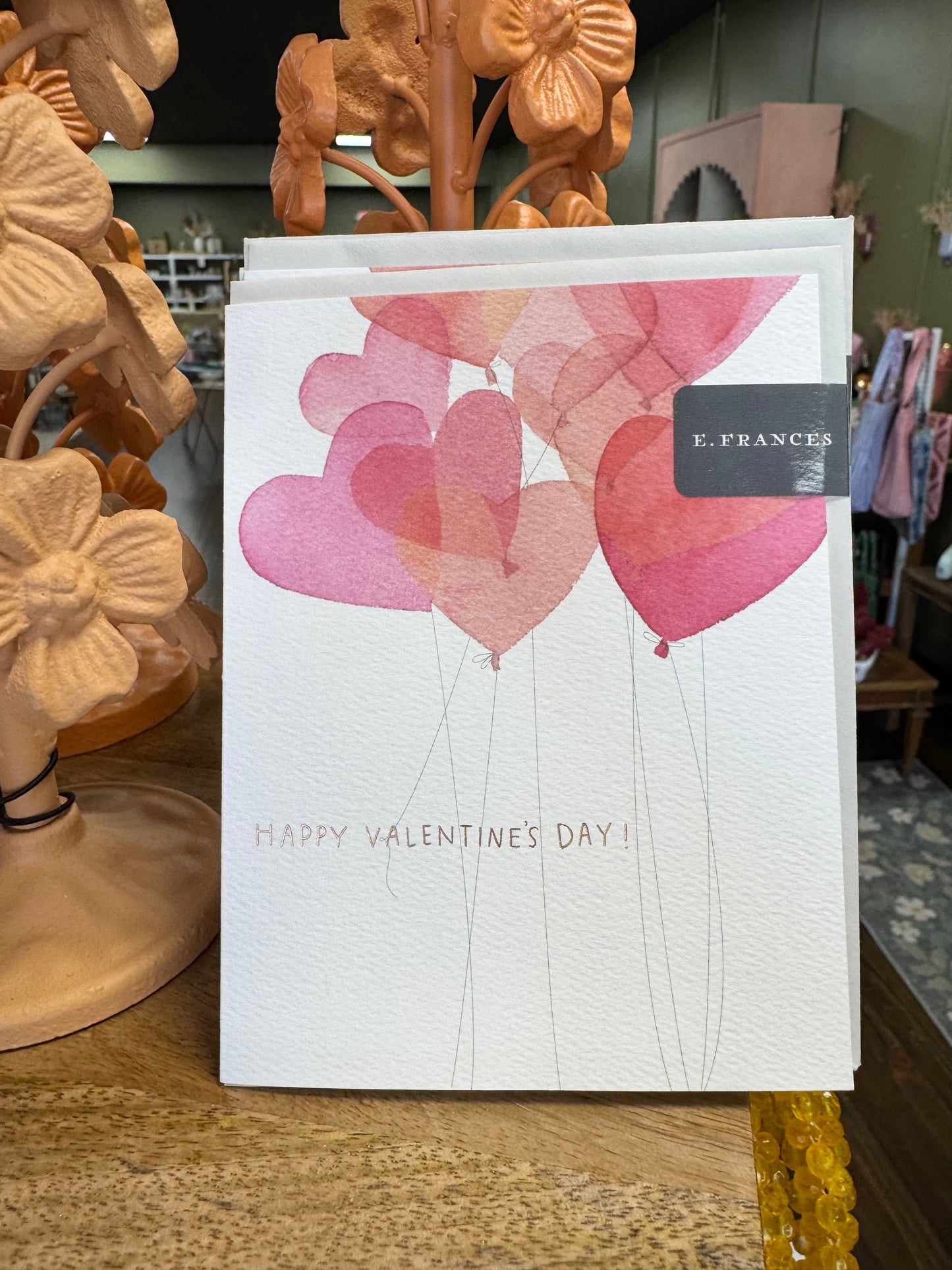 Happy Valentines Day Heart Balloon Card