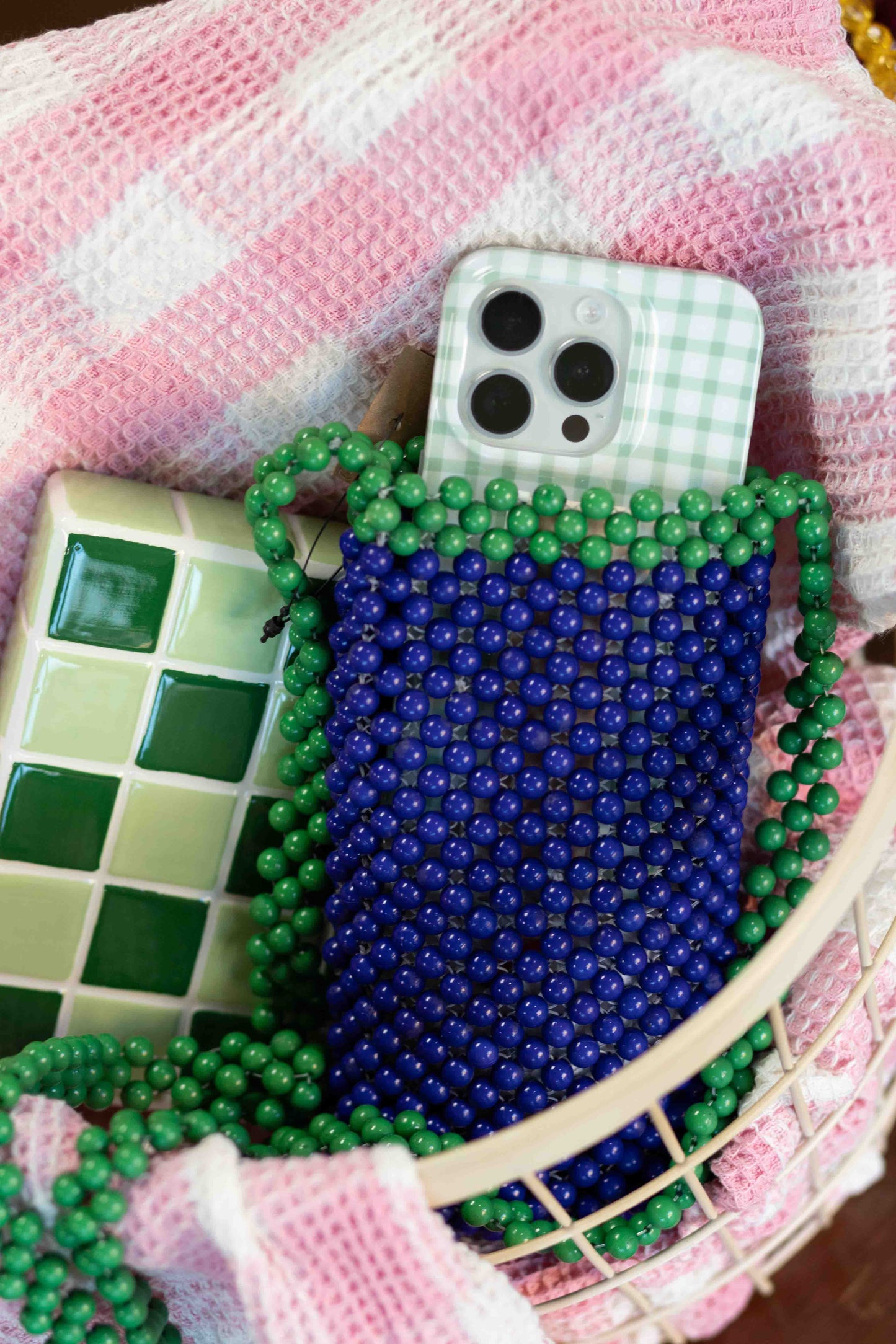Acrylic Bead Phone Bag Crossbody