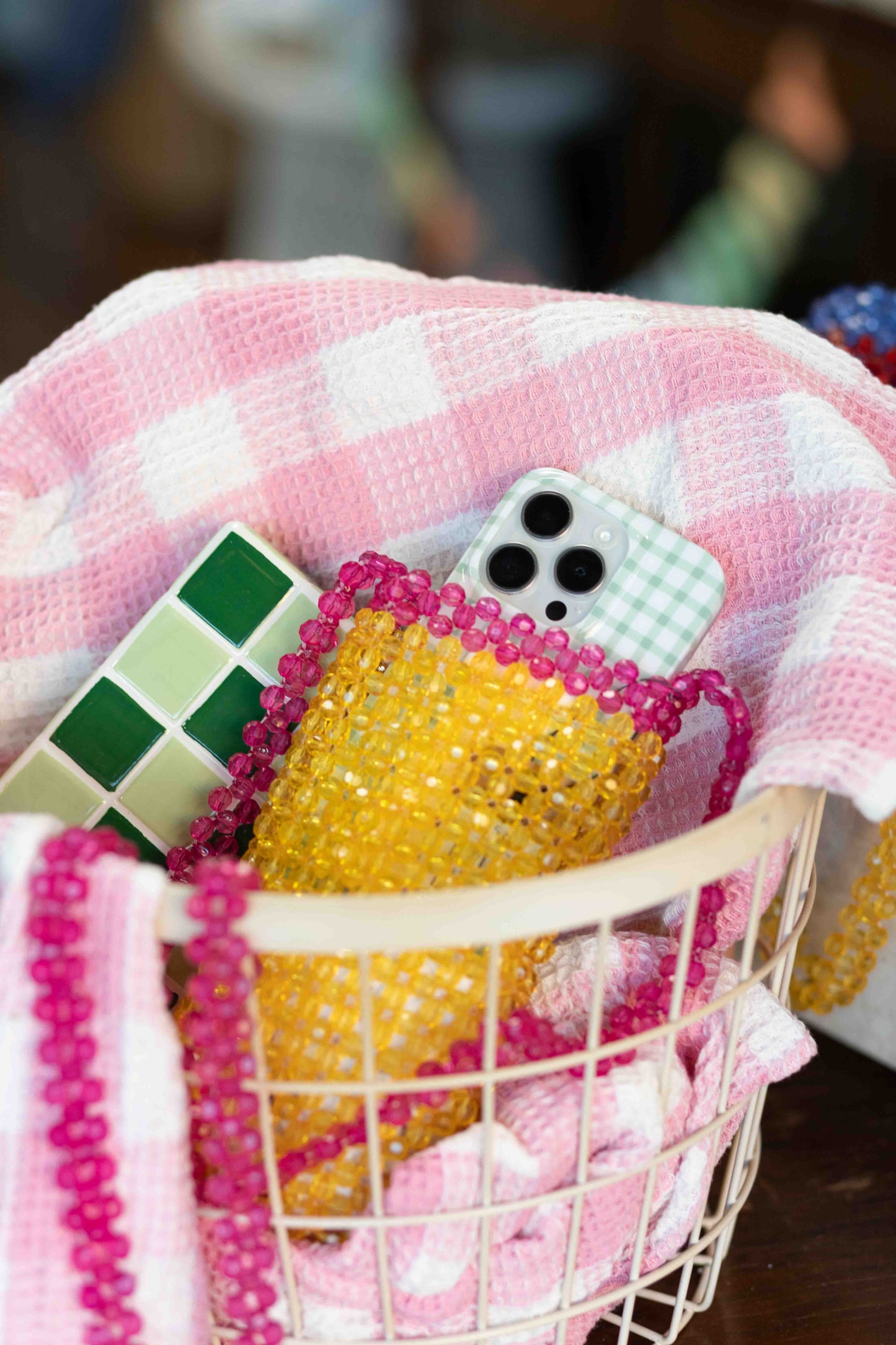 Acrylic Bead Phone Bag Crossbody