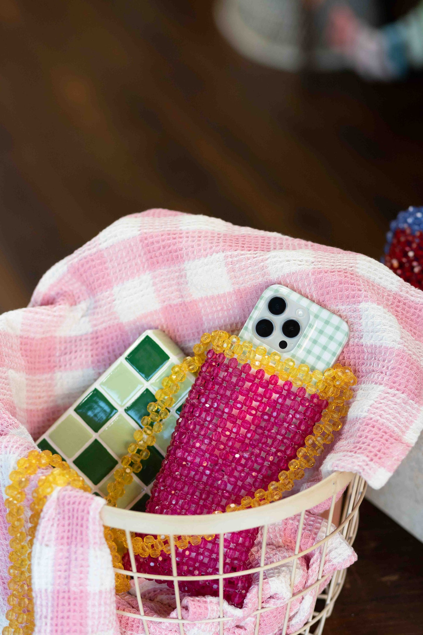 Acrylic Bead Phone Bag Crossbody