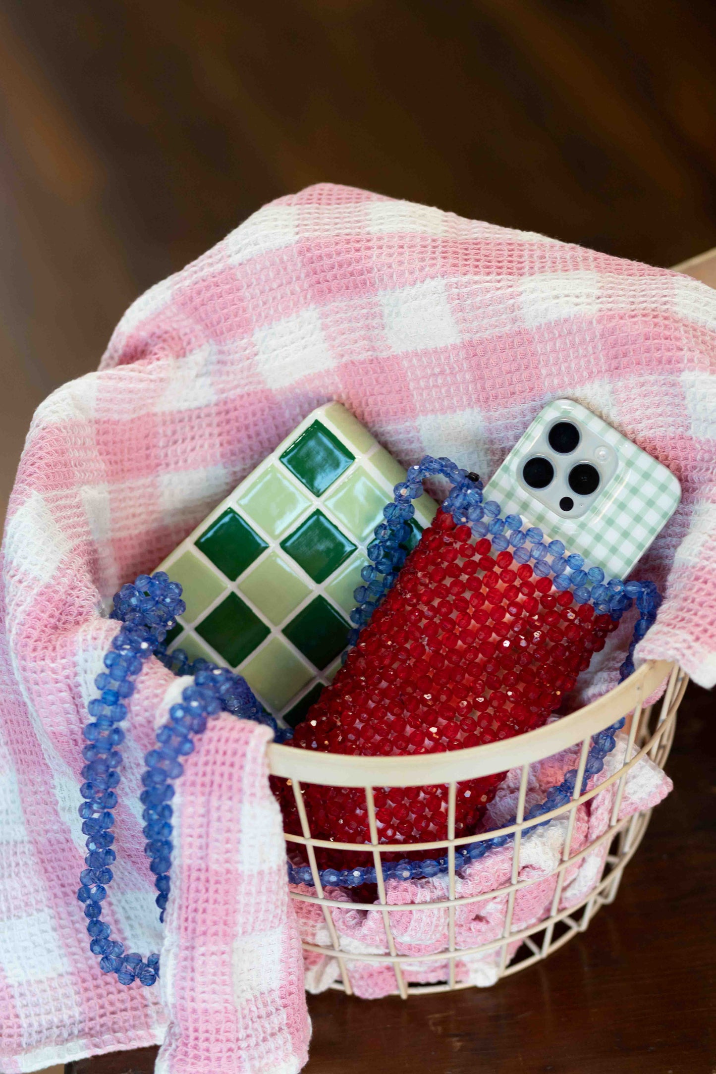 Acrylic Bead Phone Bag Crossbody