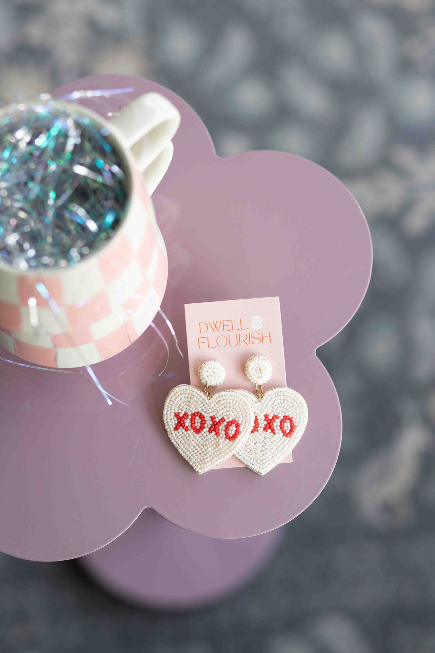 XOXO Beaded Heart Earring