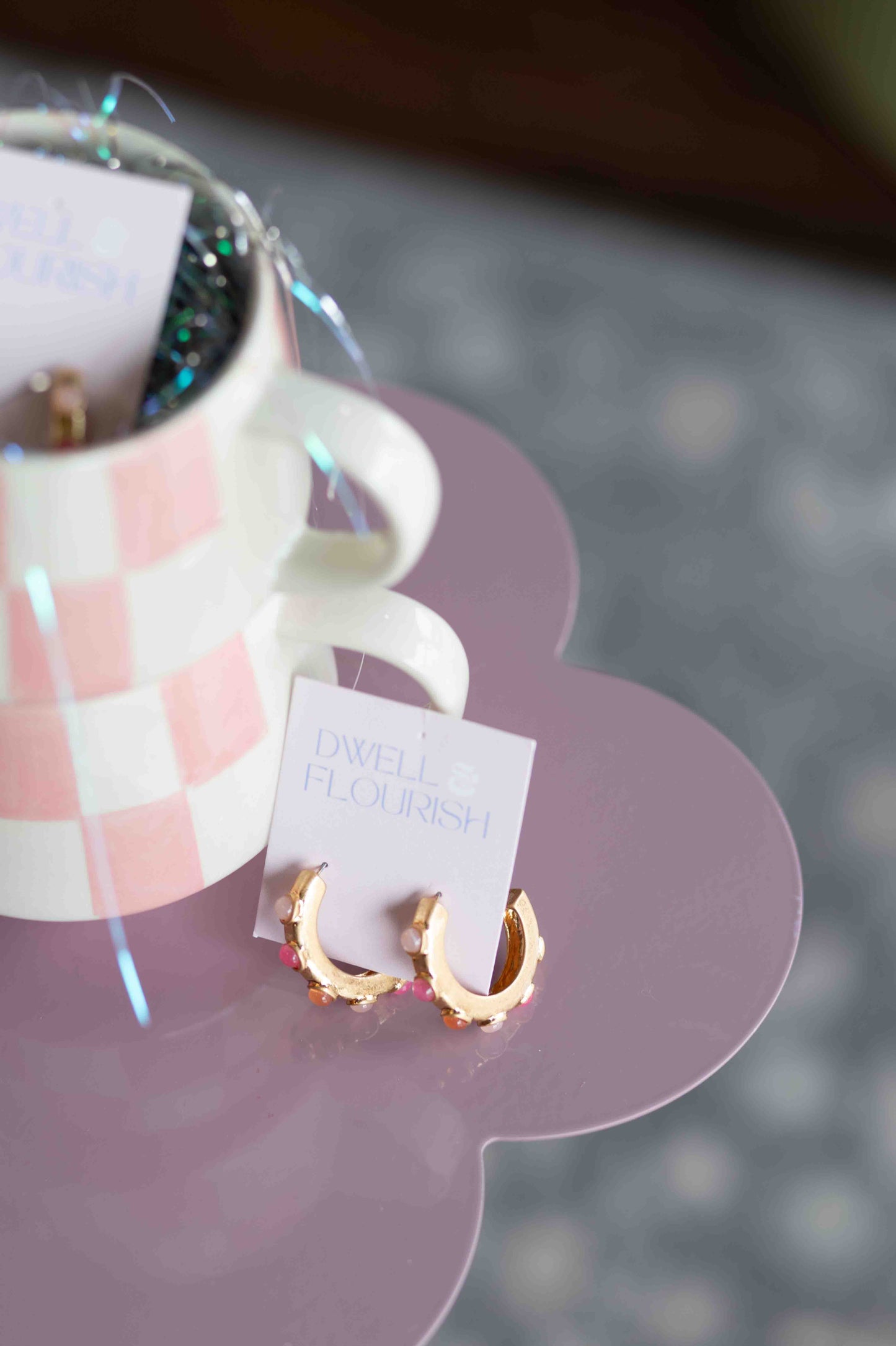 Vera Pink and Gold Hoops