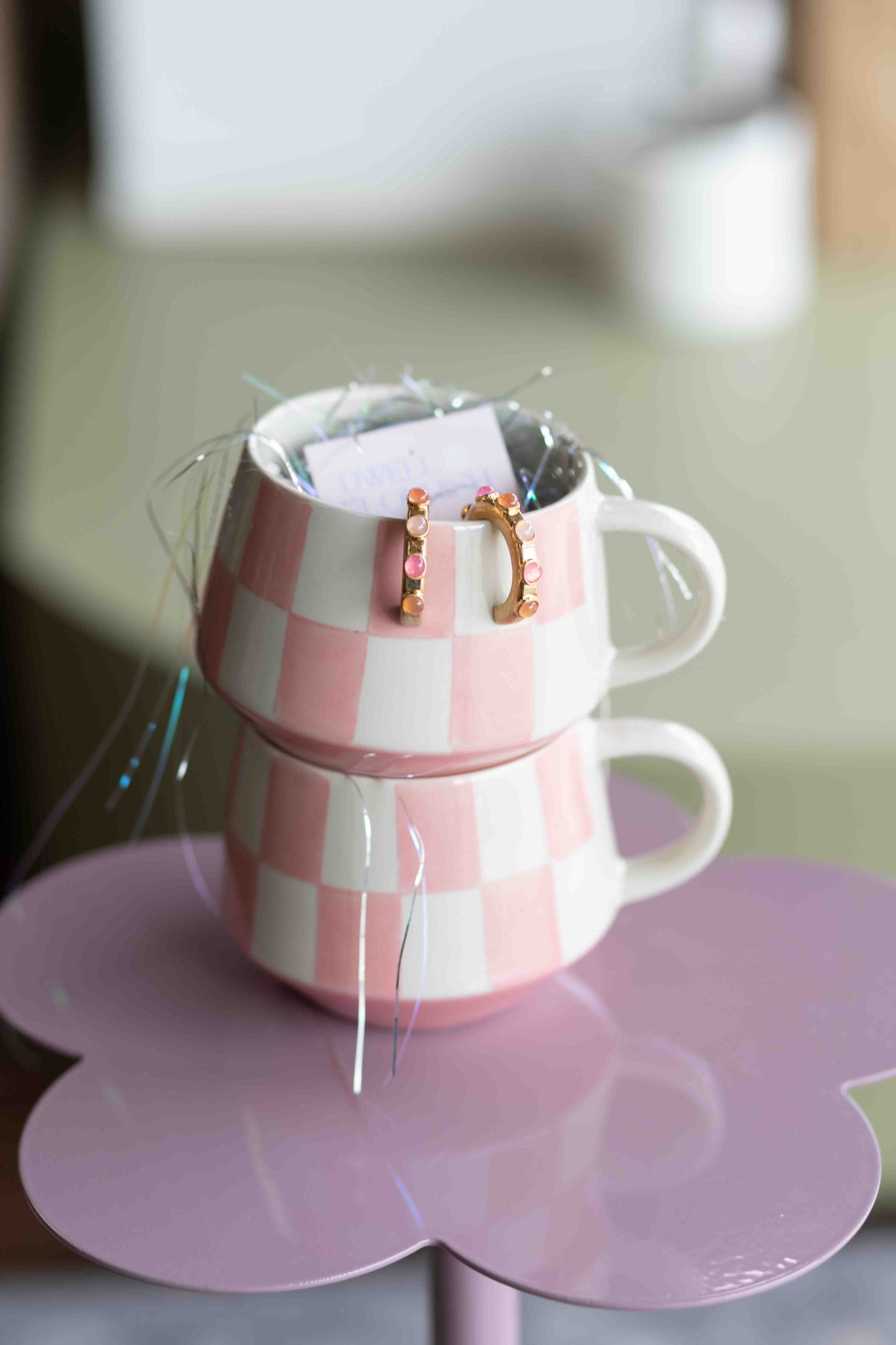 Vera Pink and Gold Hoops