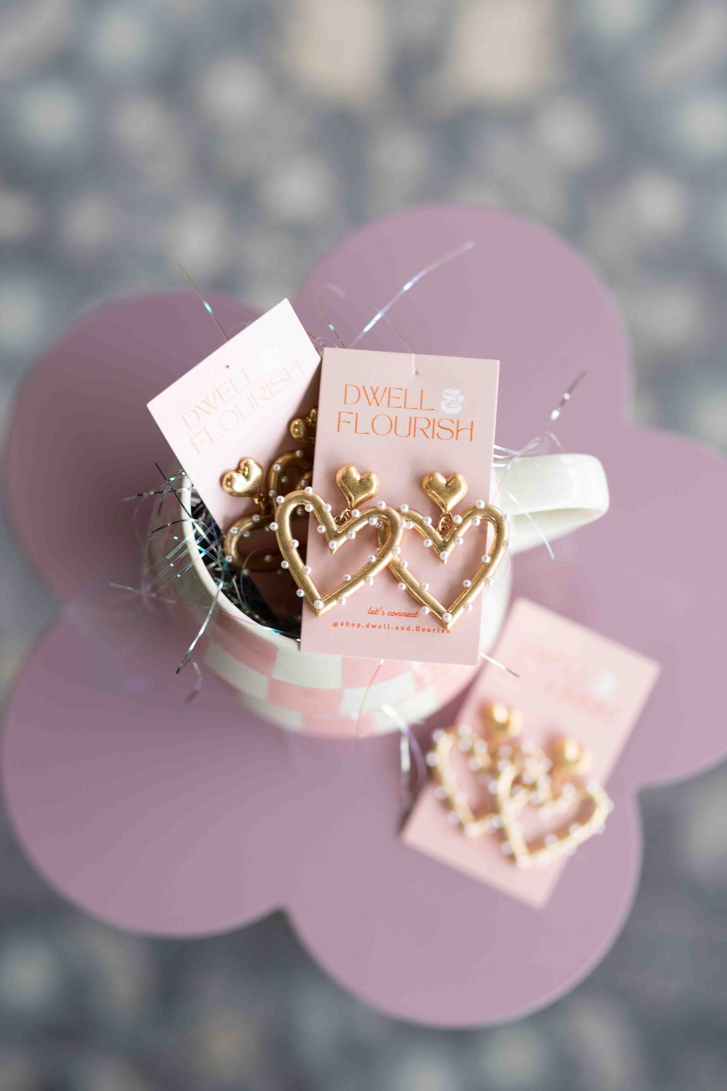 Sweetheart Pearl Studded Earrings