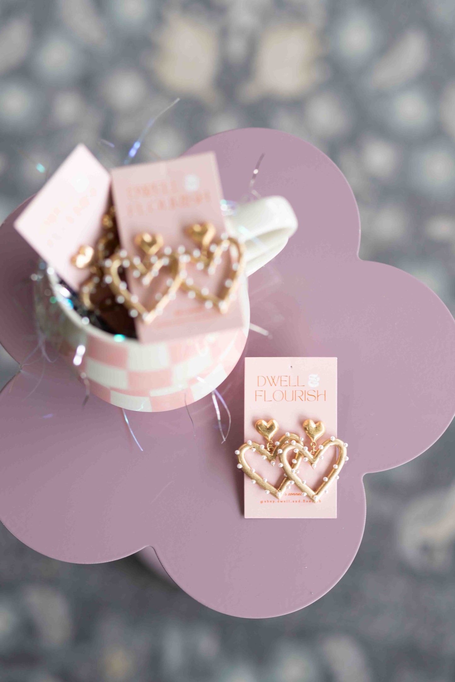 Sweetheart Pearl Studded Earrings