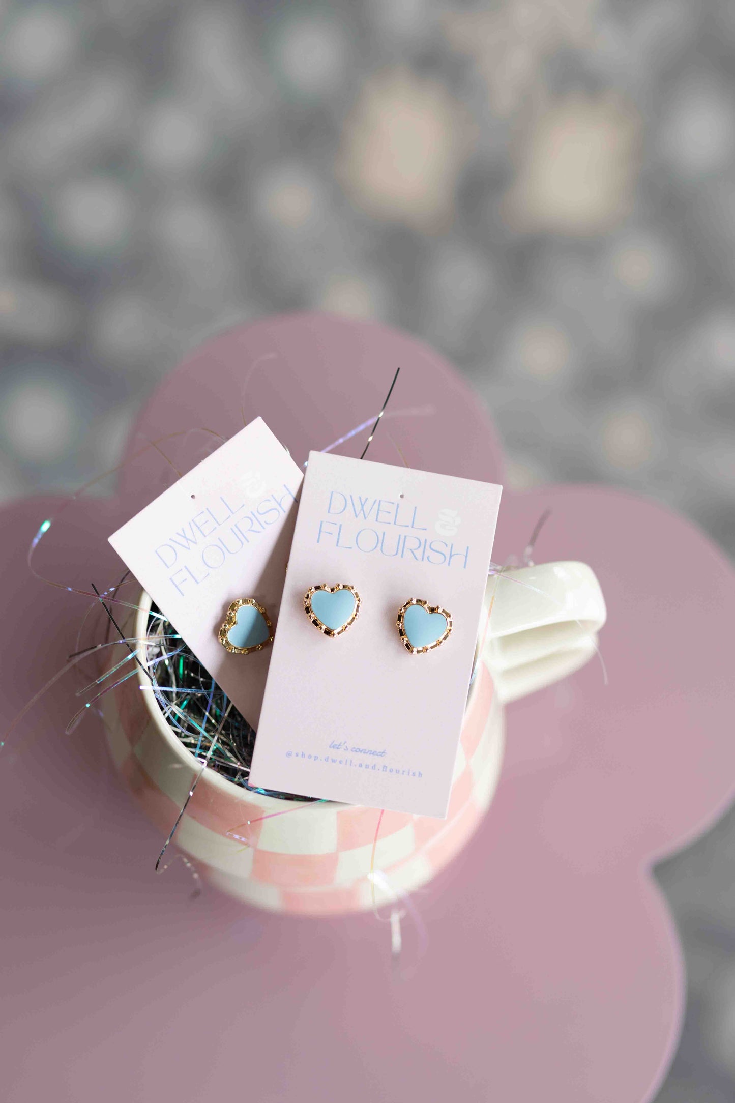Something Blue Heart Stud Earring