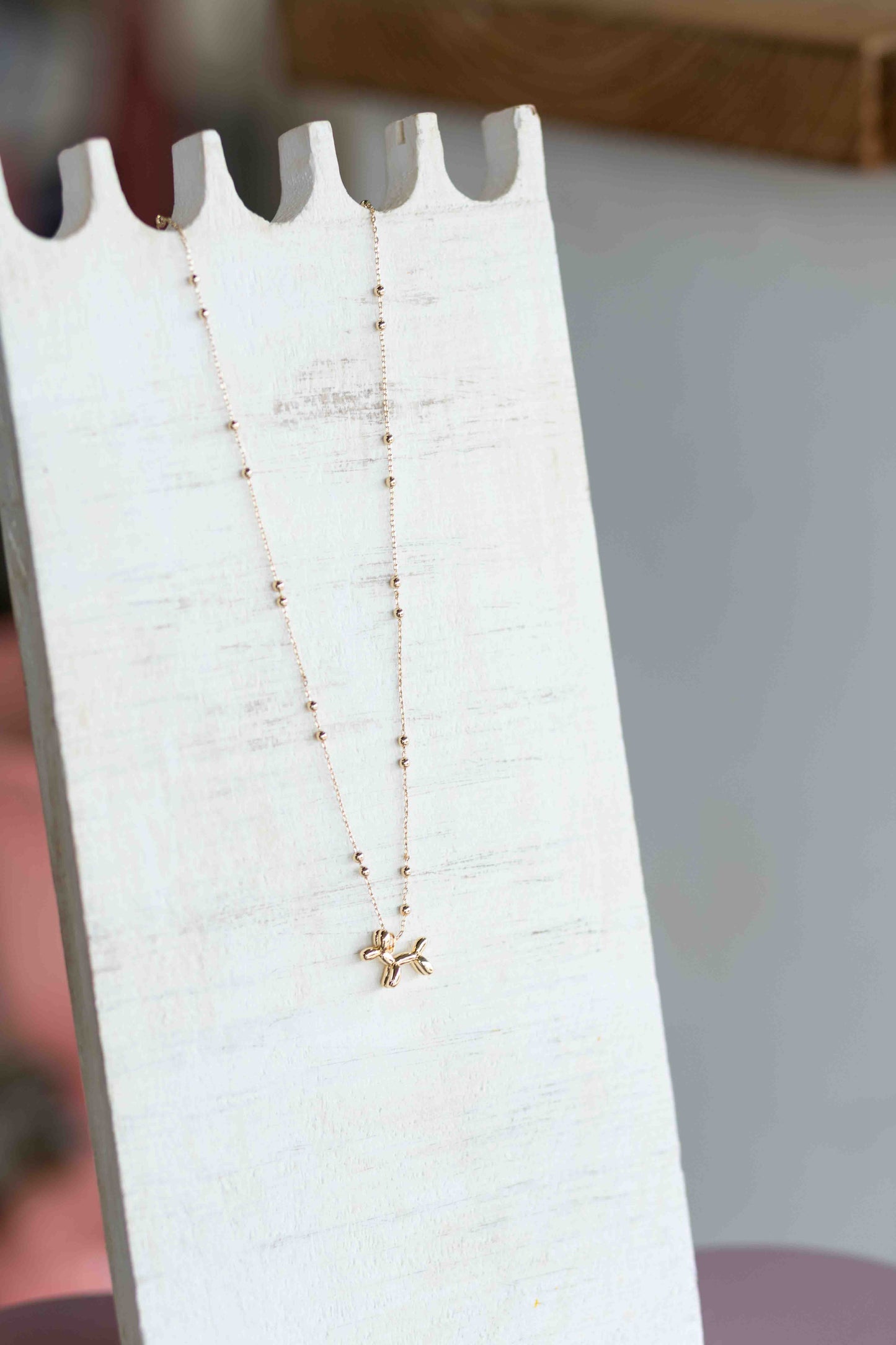 Balloon Dog Gold Necklace