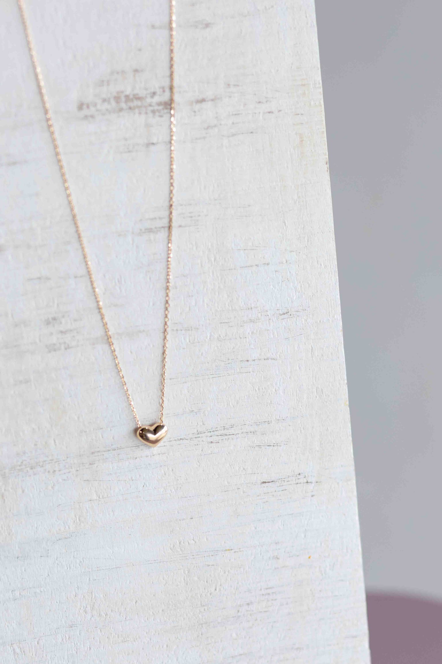 Mini Gold Bubble Heart Dainty Necklace