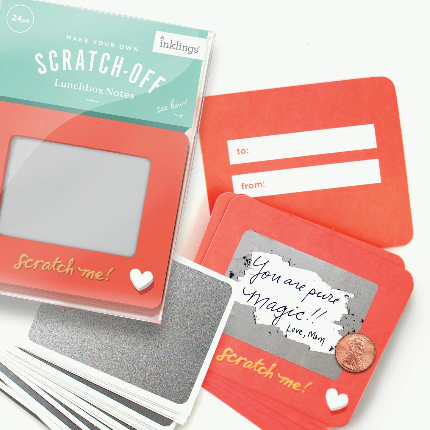 Scratch off Scratch-A-Sketch Valentines Cards