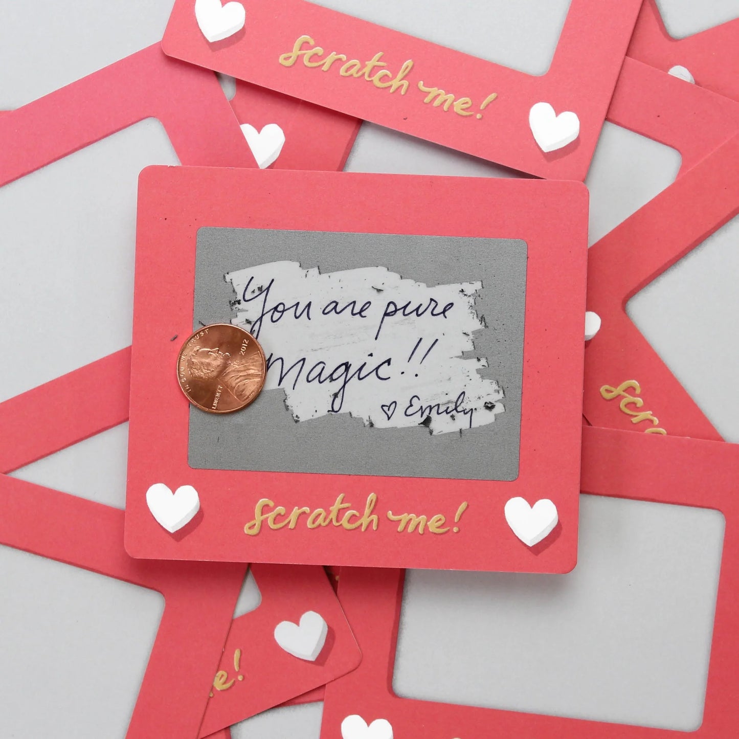 Scratch off Scratch-A-Sketch Valentines Cards