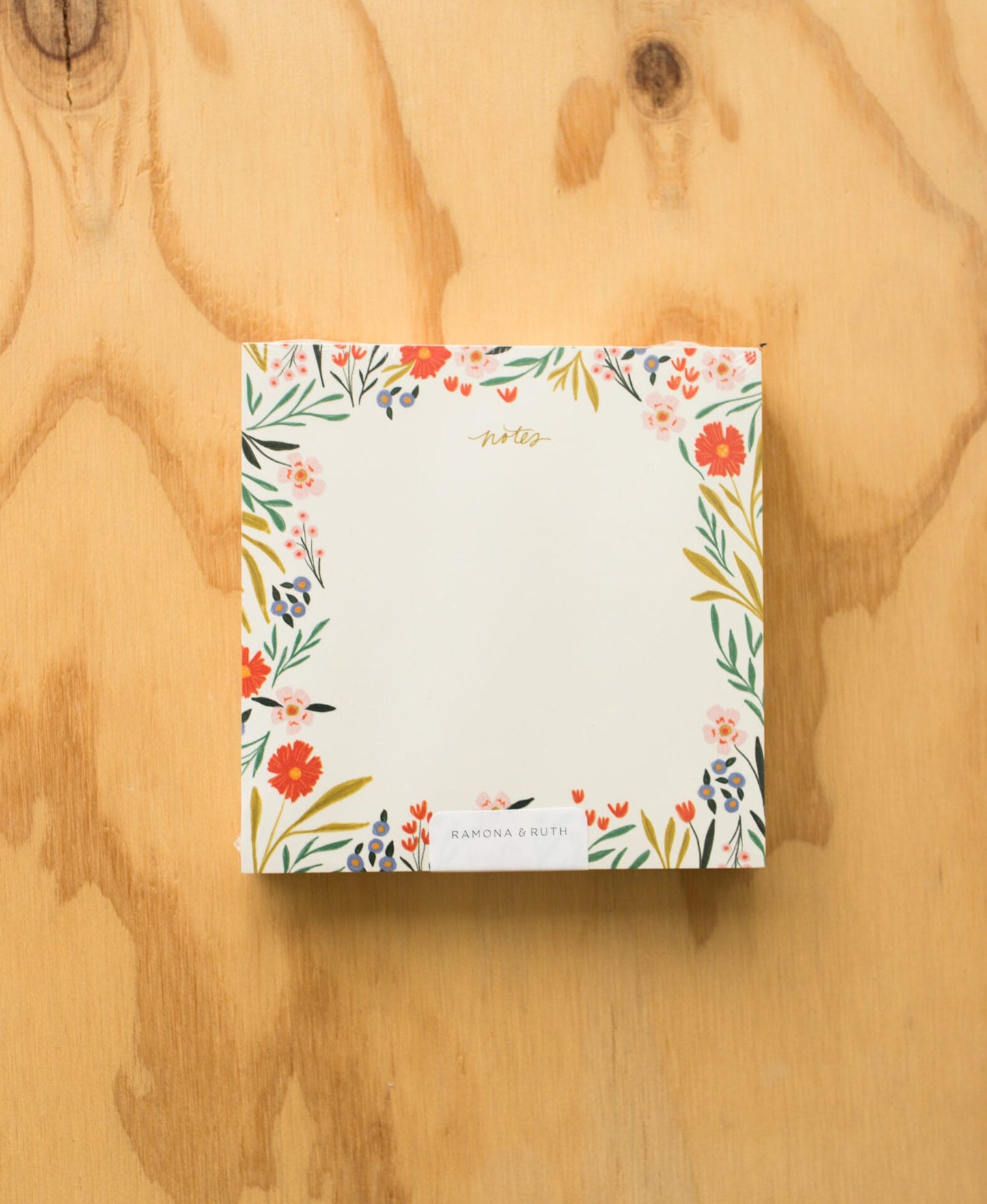 Floral Notes Block Notepad