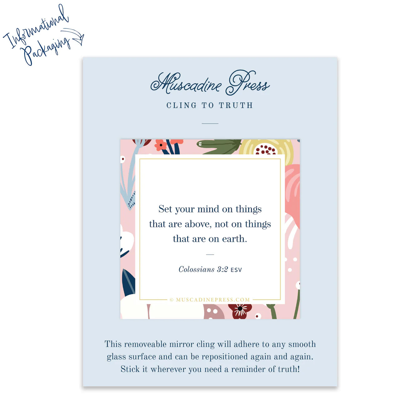 Things Above Scripture Cling