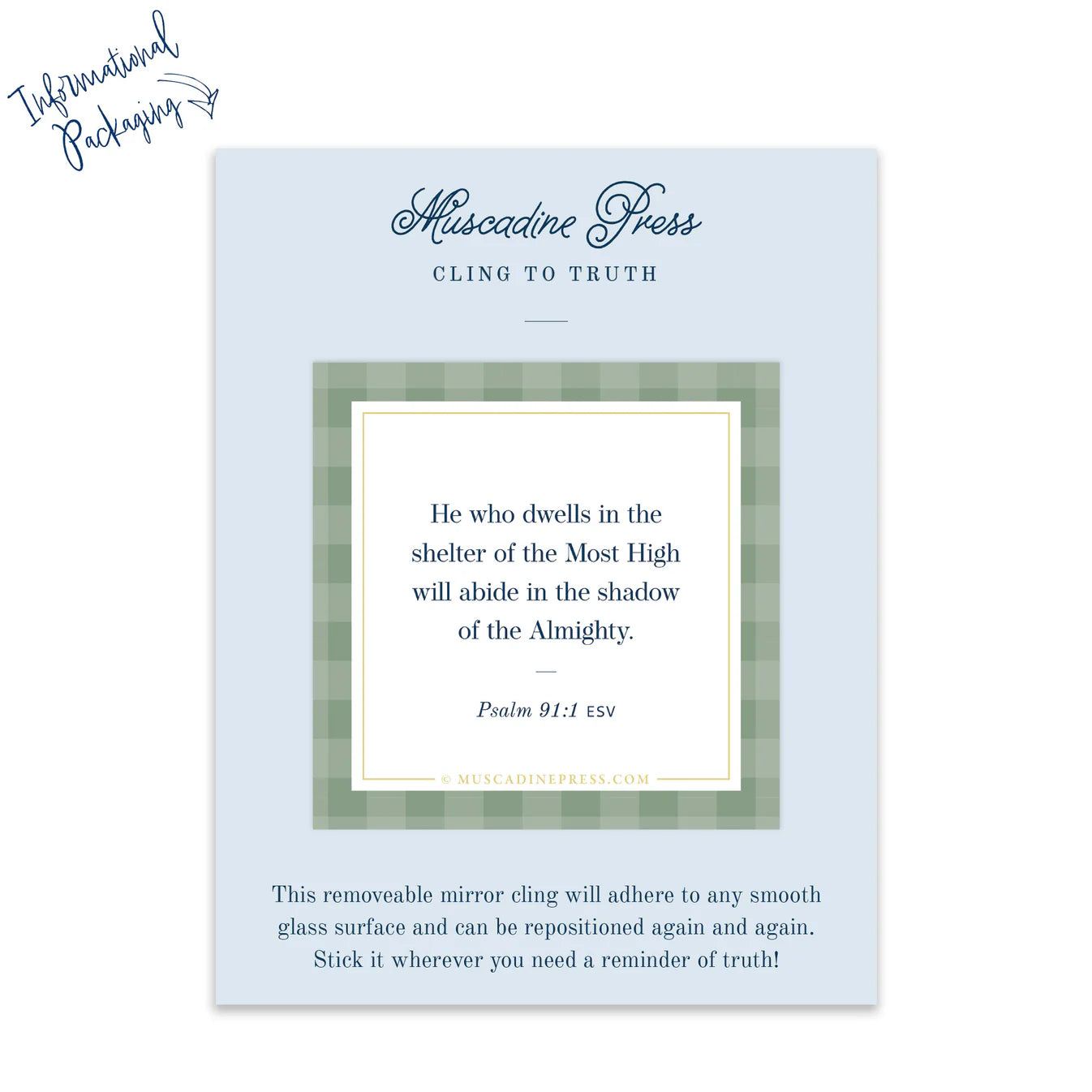 He Who Dwells Scripture Cling