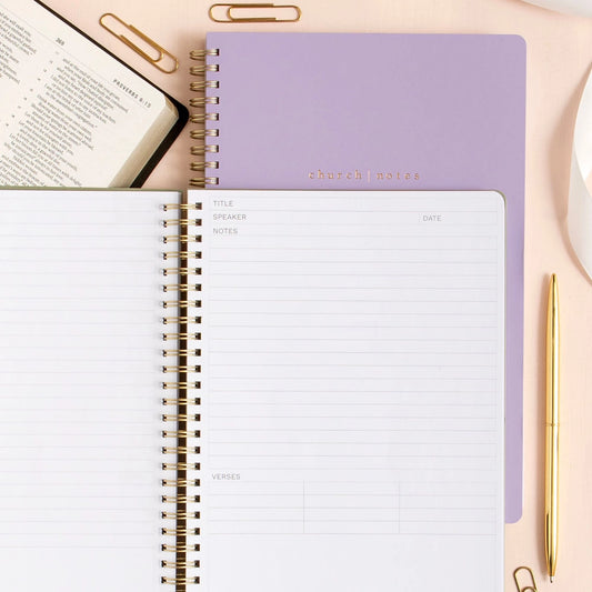 Lilac Church Notes Notebook