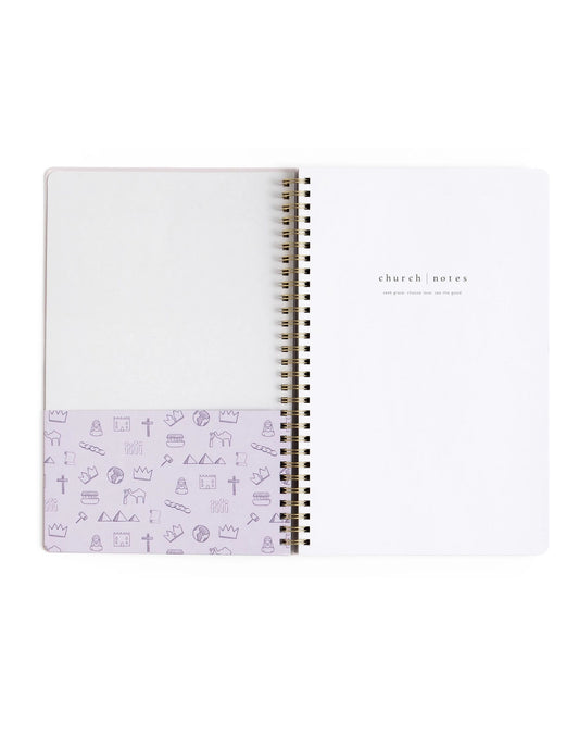 Lilac Church Notes Notebook