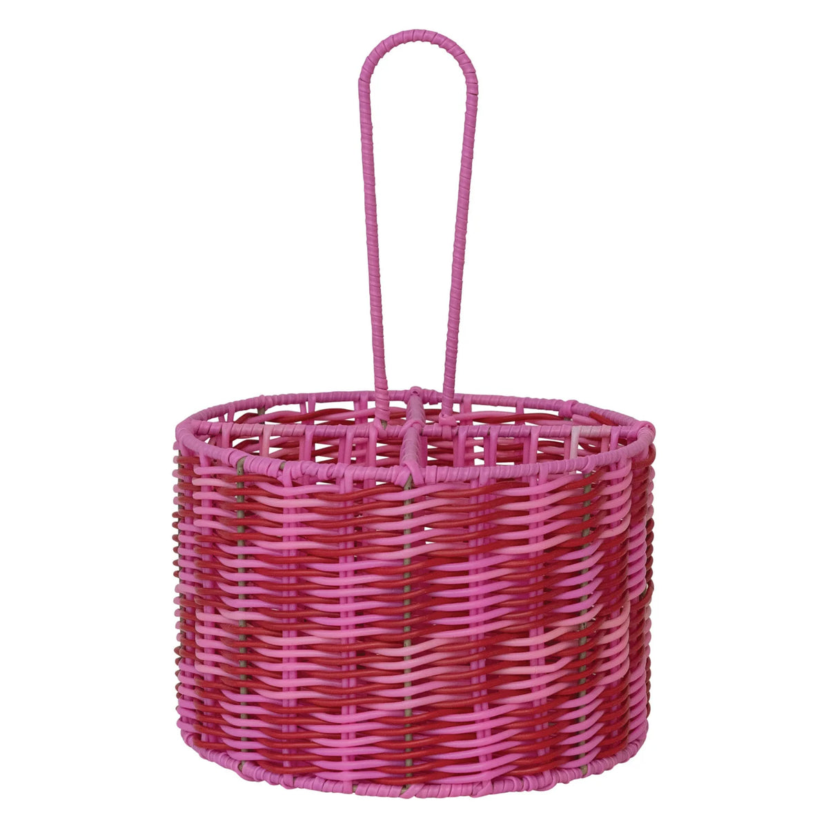 Pink Woven Sectioned Basket, Hot Pink