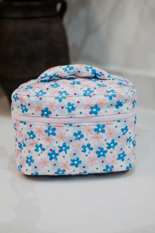 Dainty Florals Pink Make Up Bag