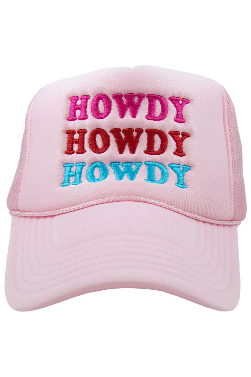 HOWDY x3 Foam Trucker Hat Light Pink