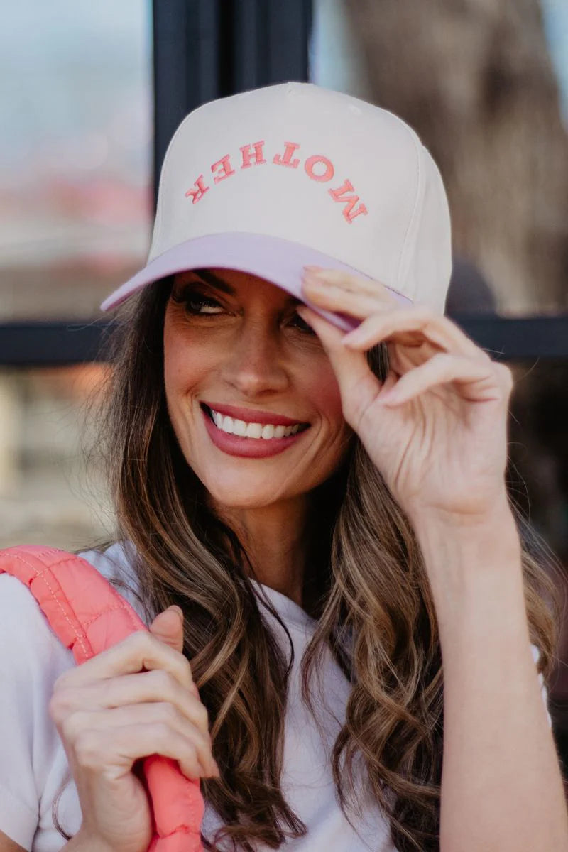 Mother Pink and Purple Hat